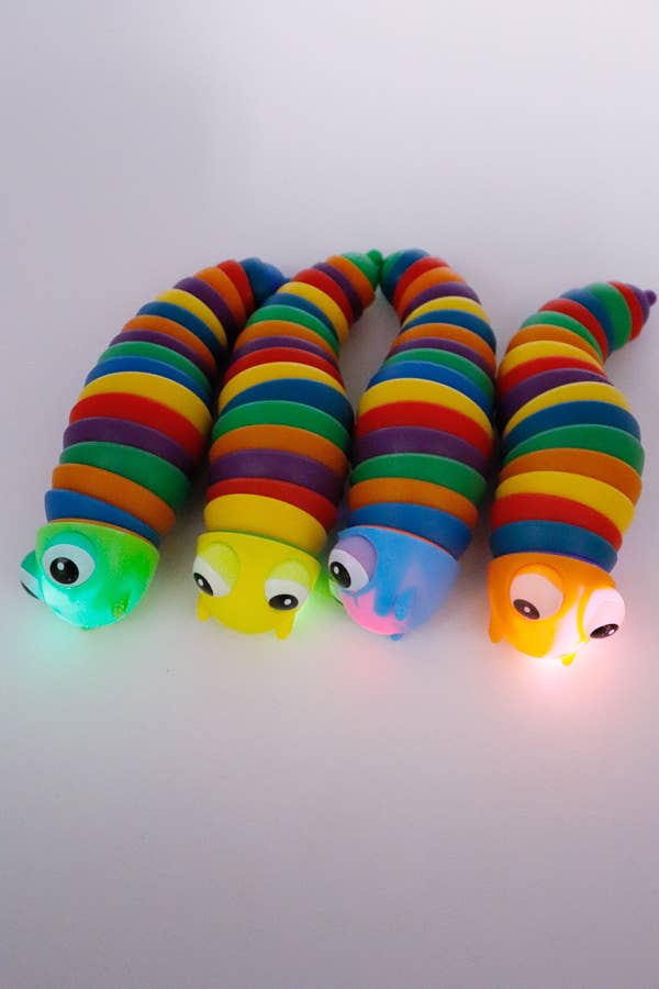 Rainbow Caterpillar LED Articulated Flexible Fidget Toy